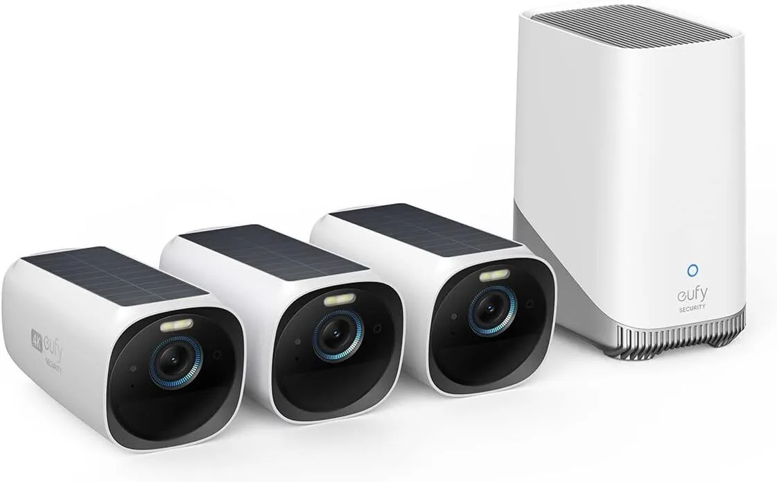 Certified Refurbished eufy eufyCam3 Wireless Solar Security Camera System 4K Outdoor Cam Local Storage $199.99
