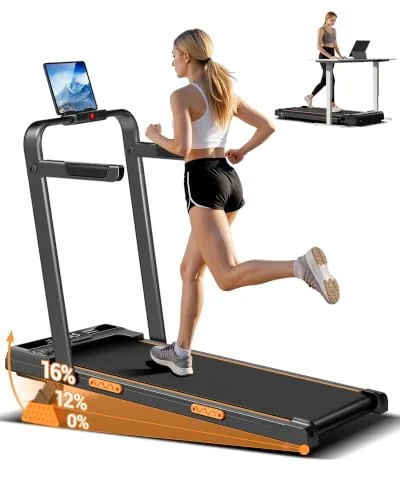 3-in-1 CURSOR FITNESS Under Desk Walking Pad Treadmill w/ Handles