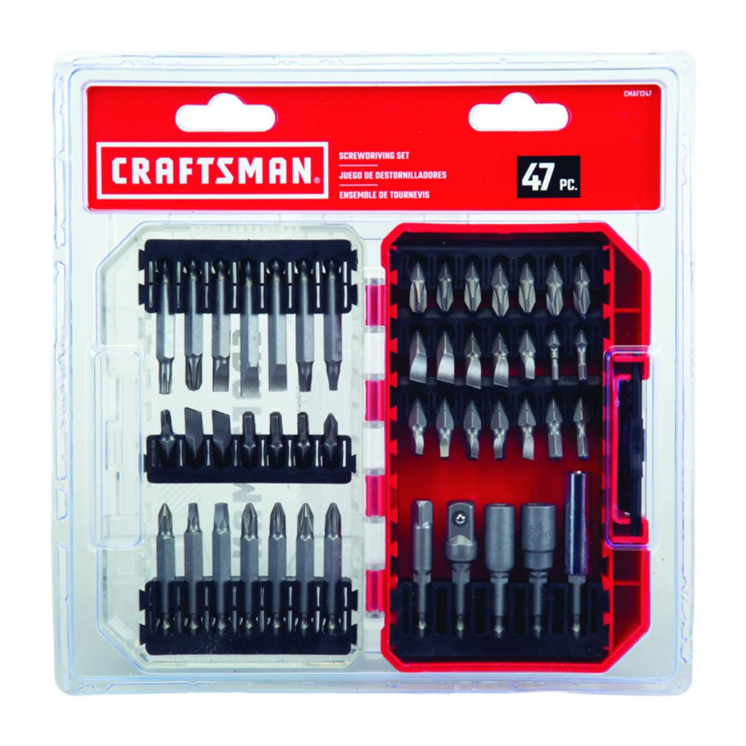 CRAFTSMAN Assorted Screwdriver Bit Set Steel 47 pc $14.99