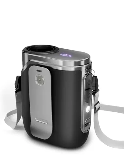 SWEETFULL 5-oz Rechargeable Wearable Clip-On Personal Waist Fan w/ 100-Speed & LED Light (Black) $8.32 + Free Shipping w/ Prime or on $35+