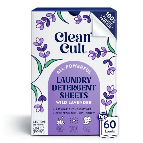 60-Count Cleancult Laundry Detergent Sheets (Wild Lavender) $5.49 w/ S&S + Free Shipping w/ Prime or on $35+