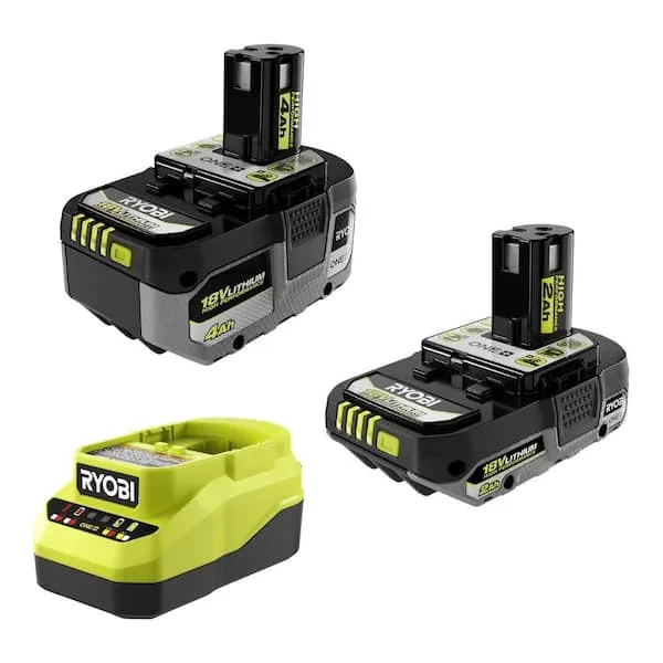 Ryobi 18v Battery Starter Kit on Clearance at local Home Depot: 2 for $74.54, 3 for $120.82