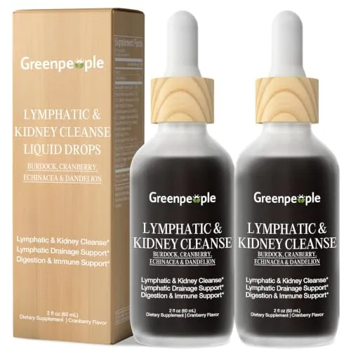 (2 Pack) 60ml GREENPEOPLE Lymphatic Drainage & Kidney Cleanse & Detox Drops $10.79