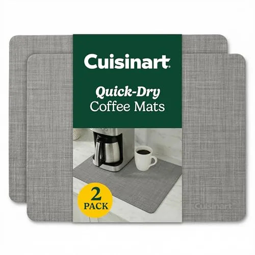 2-Pack 15"x20" Cuisinart Non-Slip Coffee Mat for Countertop (Gray) $12.5
