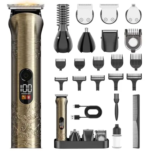 Solati Beard Trimmer & Hair Clipper Grooming Kit (Gold)