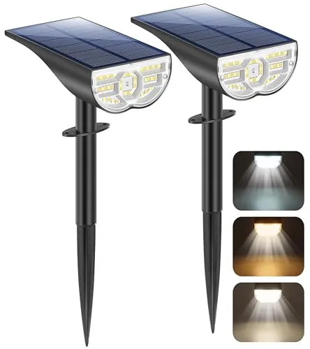 2 Pack 44LED 5-Mode Solar Powered Sensor Spotlights $10 + Free Shipping w/ Prime or orders $35+