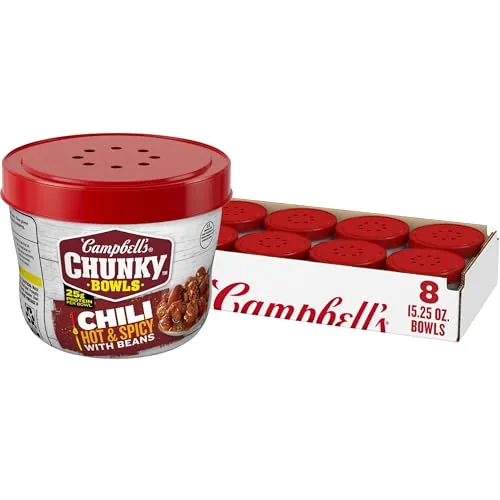 8-Pack 15.25-Ounce Campbell's Chunky Hot & Spicy Chili w/ Beans Microwavable Bowls $17.63 w/ S&S + Free Shipping w/ Prime or on $35+