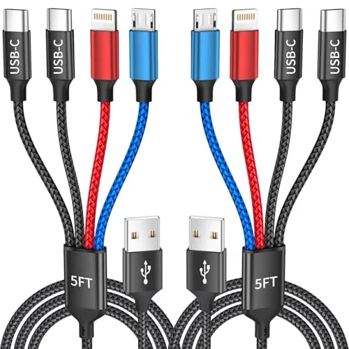 Amazon – IDISON 2-Pack 5' 4-in-1 Multi Charging Cables $7.60 w/ Code