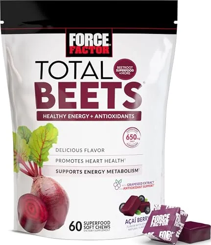 Select Accts: 60-Count Force Factor Total Beets Soft Chews Heart Health Supplement