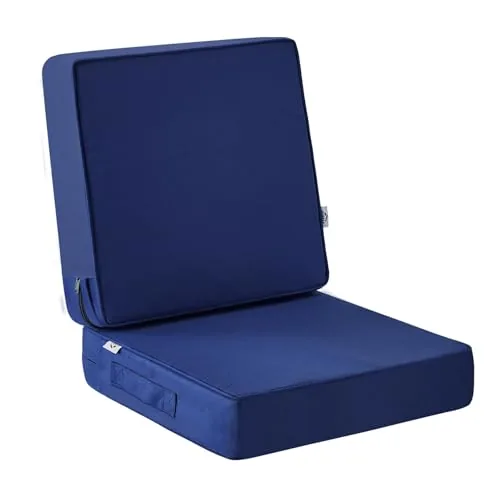 Prime Members: 24"x24"x4" IPYNBAP Deep Seat Outdoor Patio Cushion Set (Blue)
